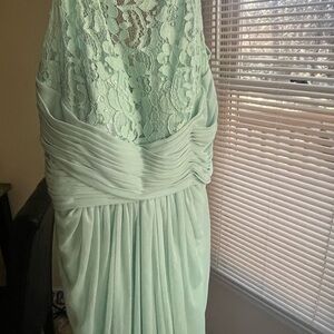 Elegant Mint Lace Dress